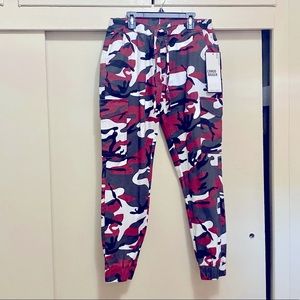 Red camo cargo pants from Forever 21